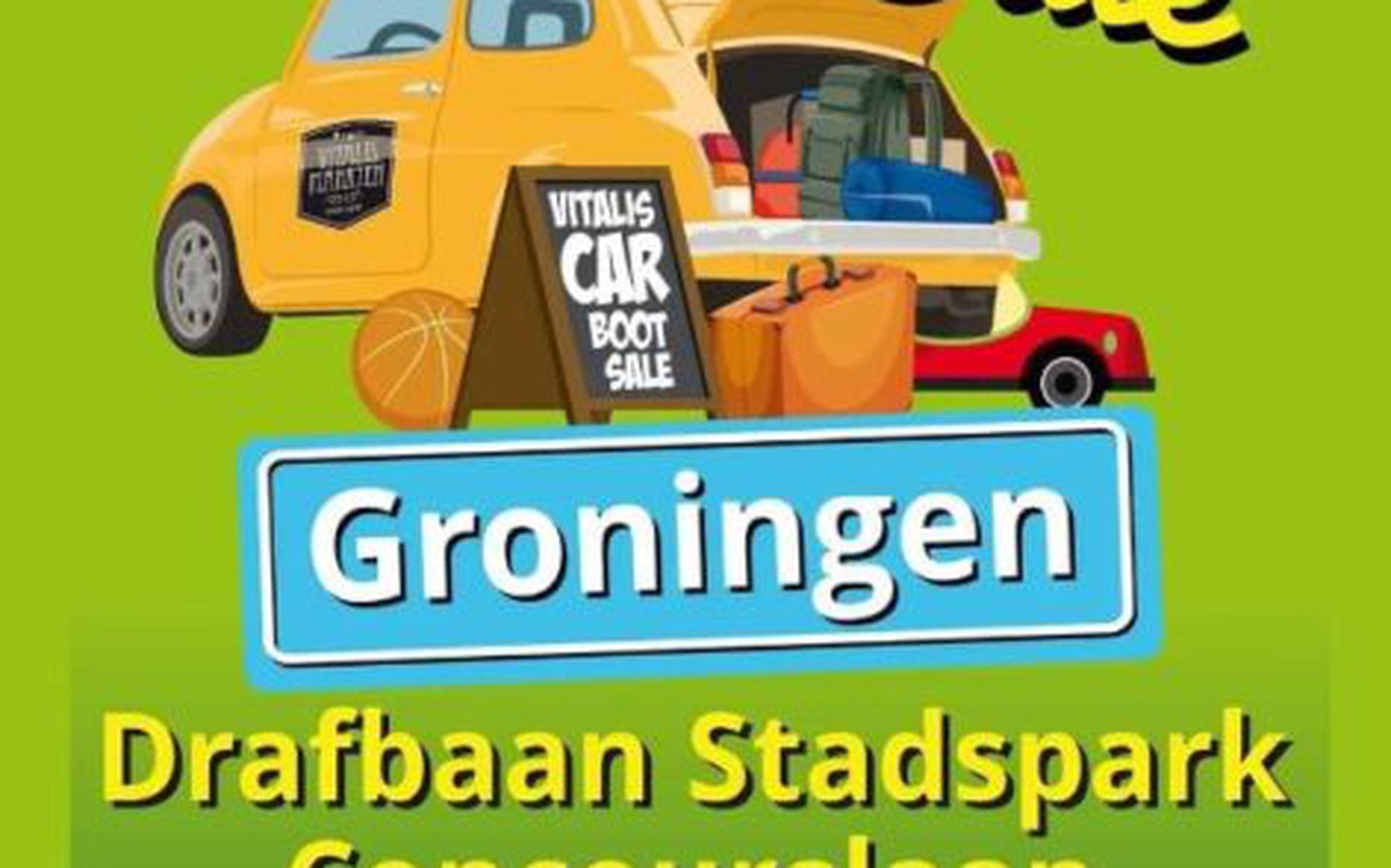 Komende zondag dus de CarBootSale. Foto header: een rechtenvrije foto van een kofferbakverkoop in Brabant ofzo