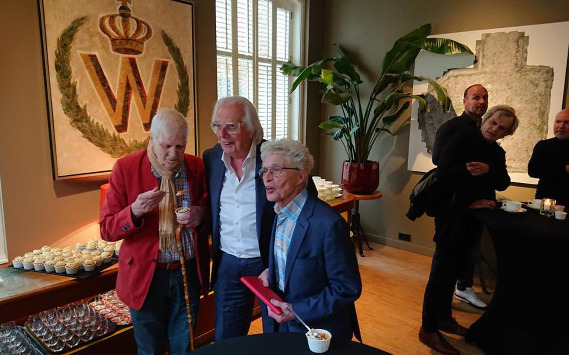 Drie helden uit de Groningse showbizz. Van links naar rechts: Fokko Kramer, Piet van Dijken en Jacques d'Ancona